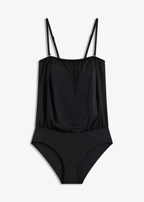 Bandeau jednodílné plavky s odnímatelnými ramínky, bonprix