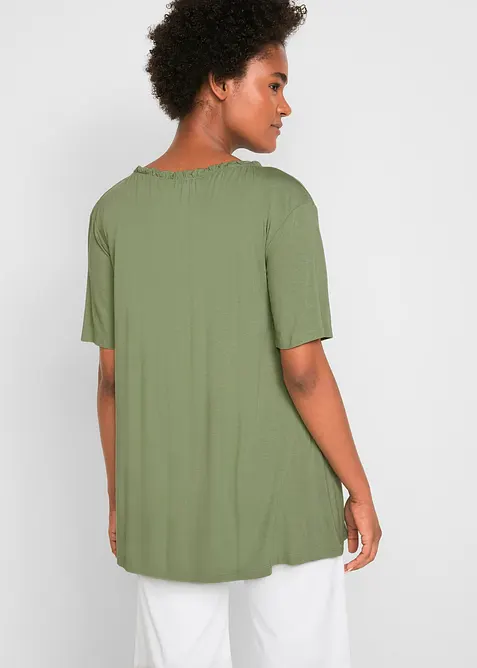 Dlouhé triko z viskózové směsi, bonprix