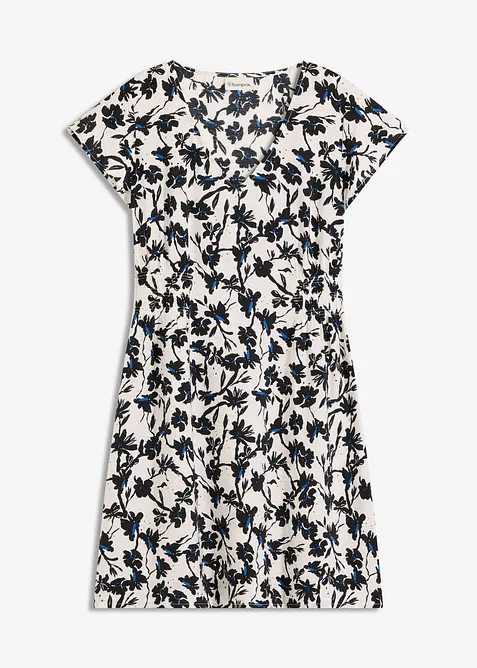 Šaty s křidélkovými rukávy, ze strukturovaného materiálu, bonprix