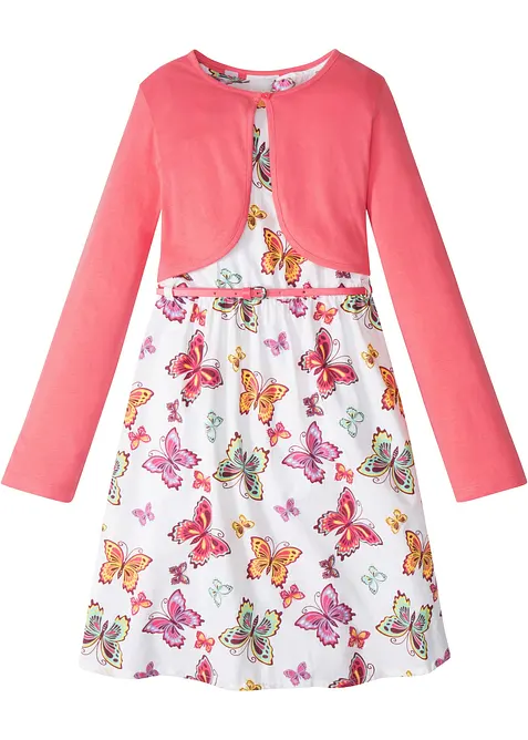 Šaty + pásek + bolerko (3dílná souprava), bonprix