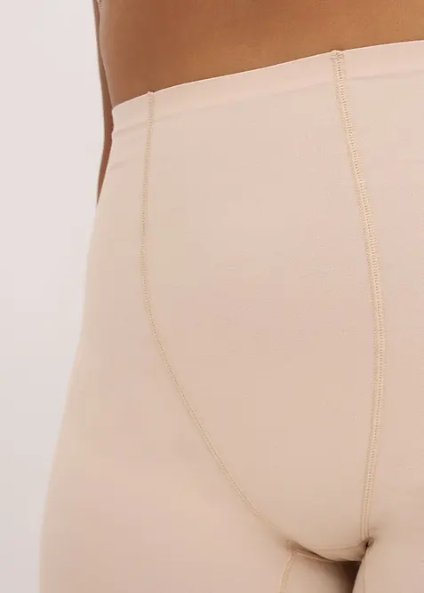 Neviditelné stahovací krátké legíny z bavlny, lehký tvarující efekt, bonprix