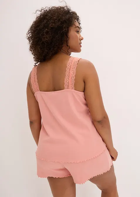 Krátké pyžamo s jemným krajkovým lemem, bonprix