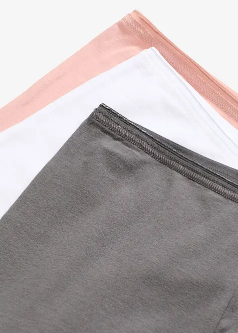 Dlouhé dámské boxerky s organickou bavlnou (3 ks v balení), bonprix