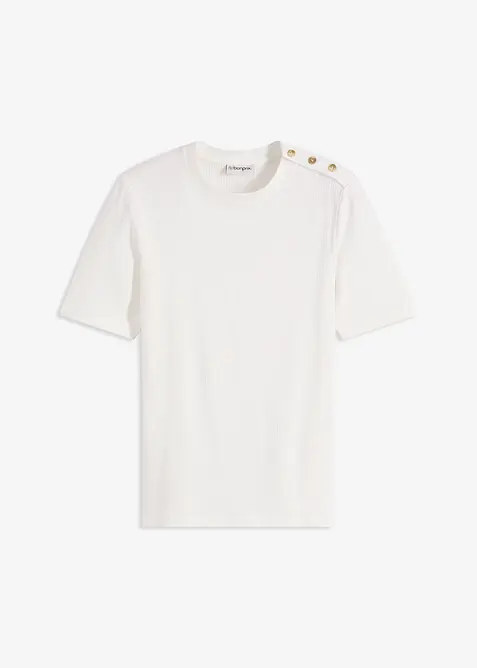 Žebrované triko z měkké viskózové směsi, bonprix