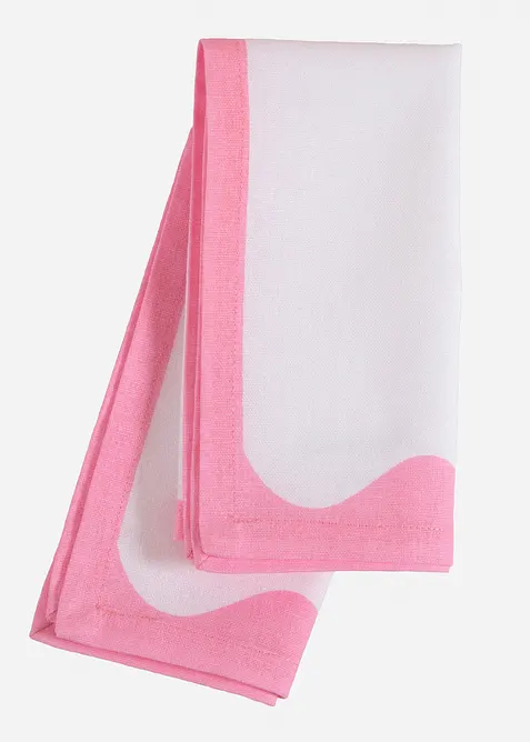 Látkové ubrousky s barevnými okrajem, z organické bavlny (2 ks v balení), bonprix