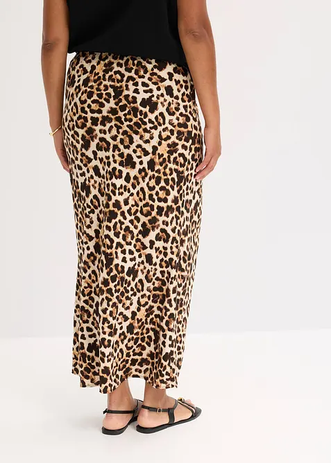 Midi sukně ze splývavé viskózy, bonprix