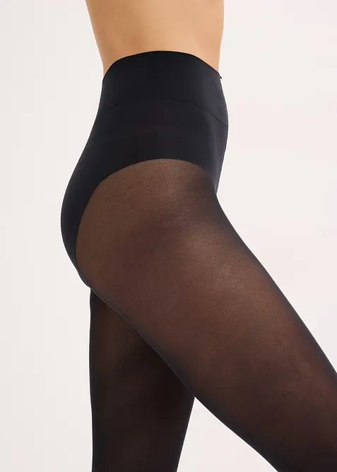 Tvaruj&iacute;c&iacute; punčochov&eacute; kalhoty s pohodln&yacute;mi lemy (50 DEN), bonprix