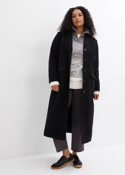 Svetr s l&iacute;mečkem na zip a přechodem barev, bonprix