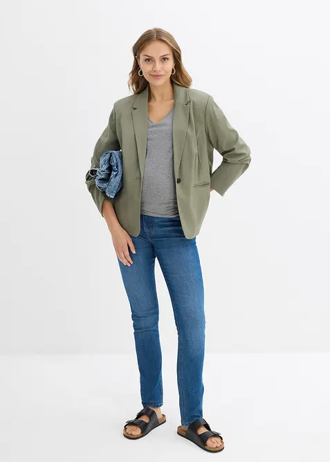 Těhotenské džíny, i pro období po porodu, Slim Fit, bonprix