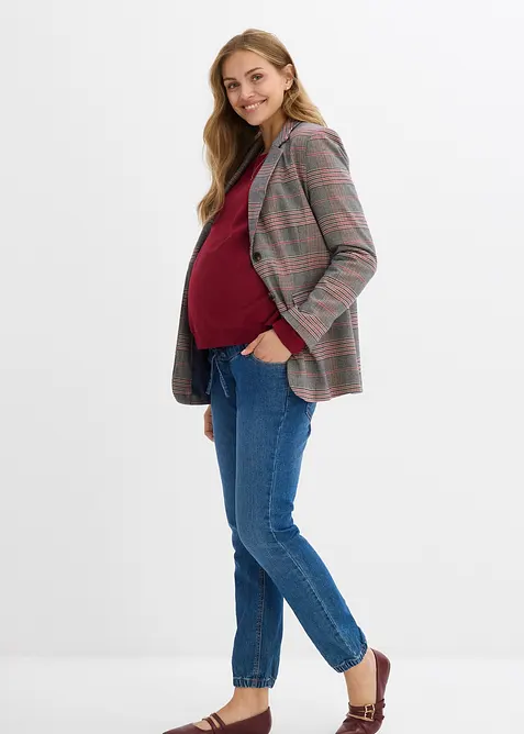 Těhotenské džínové sportovní kalhoty z organické bavlny, bonprix