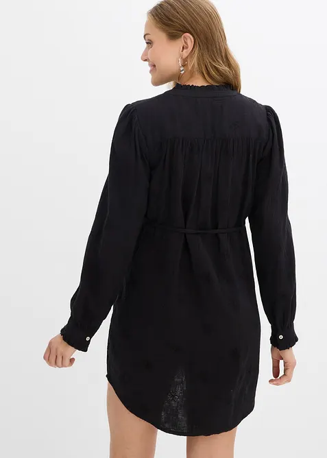 Těhotenské halenkové šaty z měkkého bavlněného mušelínu, bonprix