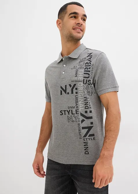 Polo tričko z piké z čisté bavlny, Slim Fit, krátký rukáv, bonprix