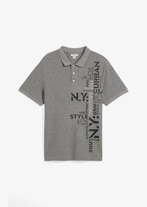 Polo tričko z piké z čisté bavlny, Slim Fit, krátký rukáv, bonprix