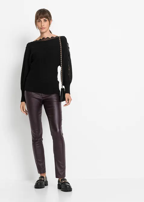 Svetr z jemného úpletu, ze splývavé směsi s viskózou, bonprix