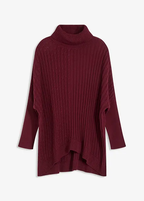 Oversize svetr ve stylu ponča, bonprix