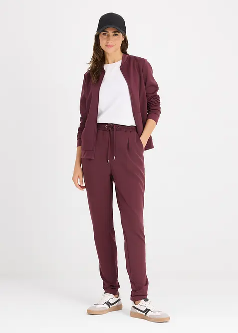 Chino kalhoty z materi&aacute;lu scuba, bonprix