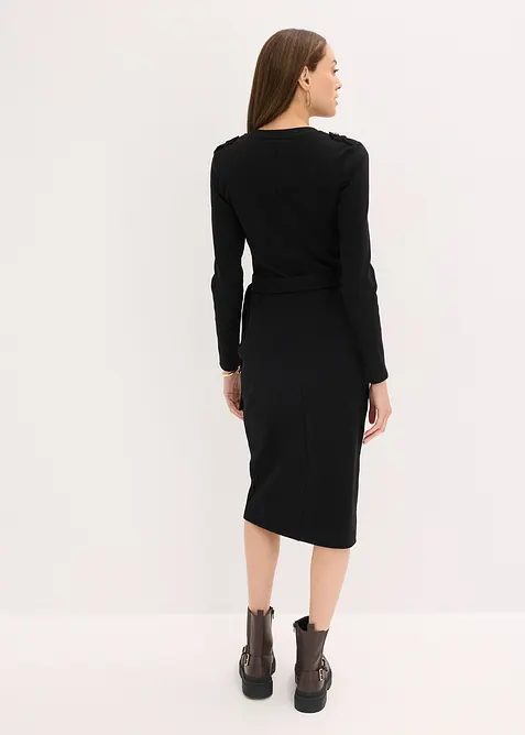 Midi šaty z elastické bavlněné směsi, bonprix