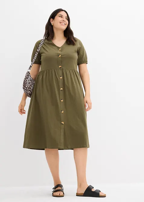 Midi šaty s čisté bavlny, bonprix