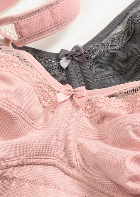 Odlehčuj&iacute;c&iacute; podprsenka bez kostic, s polstrovan&yacute;mi ram&iacute;nky (2 ks v balen&iacute;), bonprix