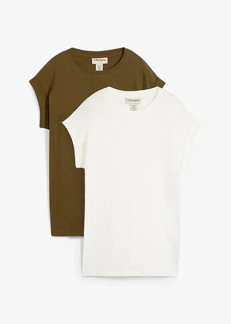 Dlouh&eacute; tričko z čist&eacute; organick&eacute; bavlny (2 ks v balen&iacute;), bonprix