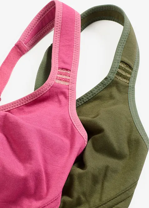 Hladká podprsenka bez kostic, s bavlnou (2 ks v balení), bonprix