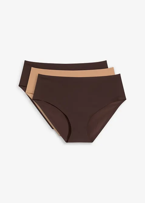 Bezešvé bokové kalhotky Feel Comfort (3 ks v balení), bonprix