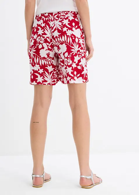 Široké viskózové šortky s pohodlným pasem, High Waist, bonprix