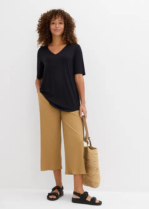 Dlouhé tričko z měkké viskózy, bonprix