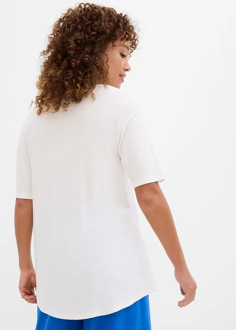 Dlouh&eacute; tričko z měkk&eacute; visk&oacute;zy, bonprix