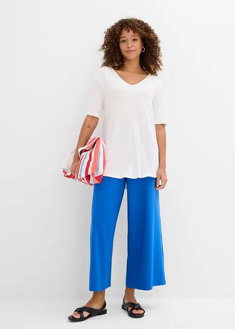 Dlouh&eacute; tričko z měkk&eacute; visk&oacute;zy, bonprix