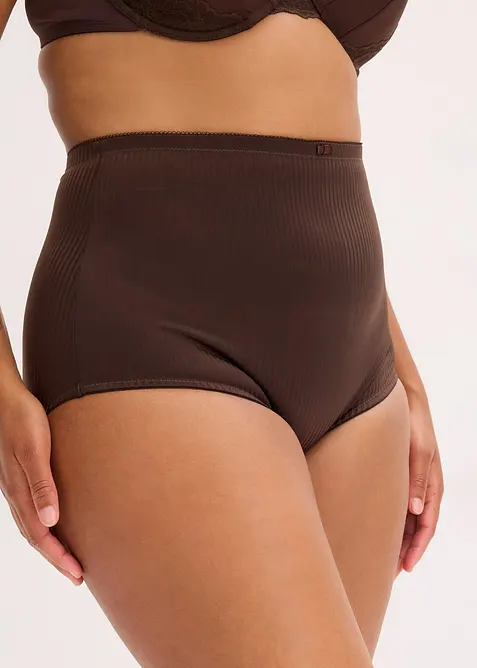 Stahovací bokové kalhotky s lesklým efektem, střední tvarující efekt, bonprix