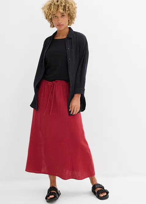 Dlouh&aacute; sukně z mu&scaron;el&iacute;nu, bonprix