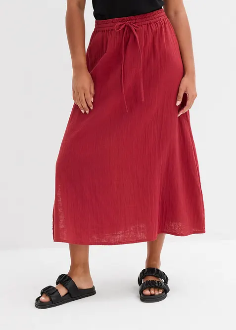 Dlouh&aacute; sukně z mu&scaron;el&iacute;nu, bonprix