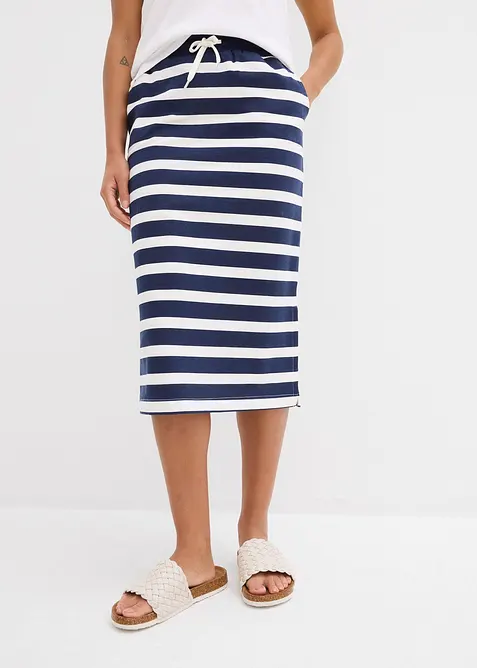 Tepláková sukně v délce po lýtka, bonprix