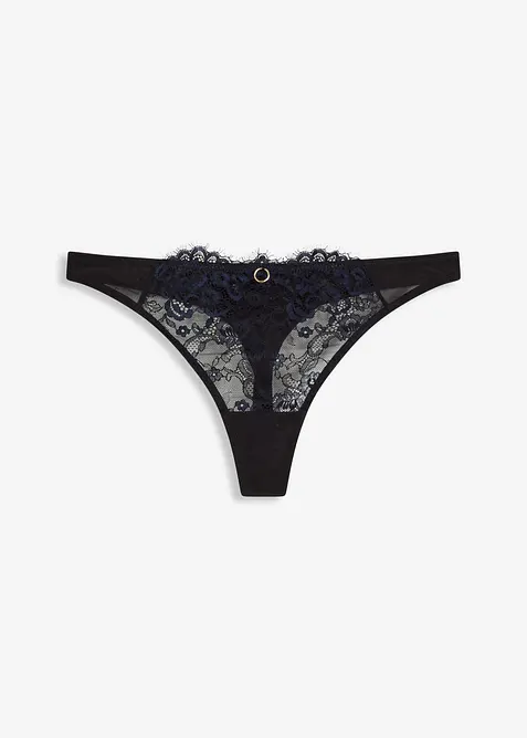 Kalhotky tanga z jemn&eacute; krajky, bonprix