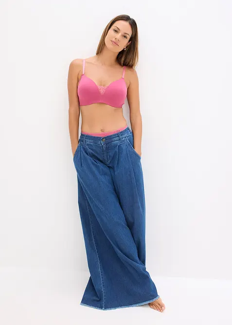 Vyztužená podprsenka bez kostic, s obsahem bavlny (2 ks v balení), bonprix