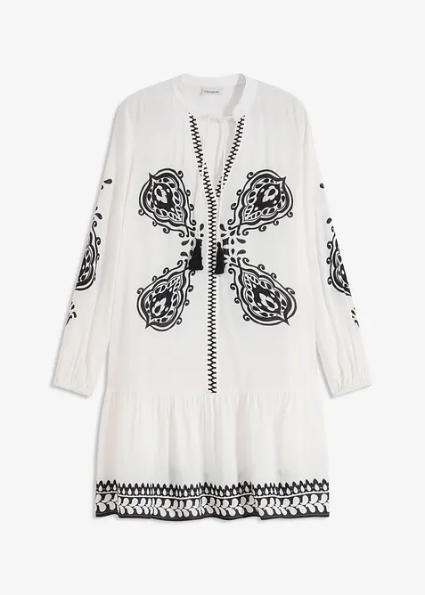 Tunikové šaty ze strukturované viskózy, bonprix