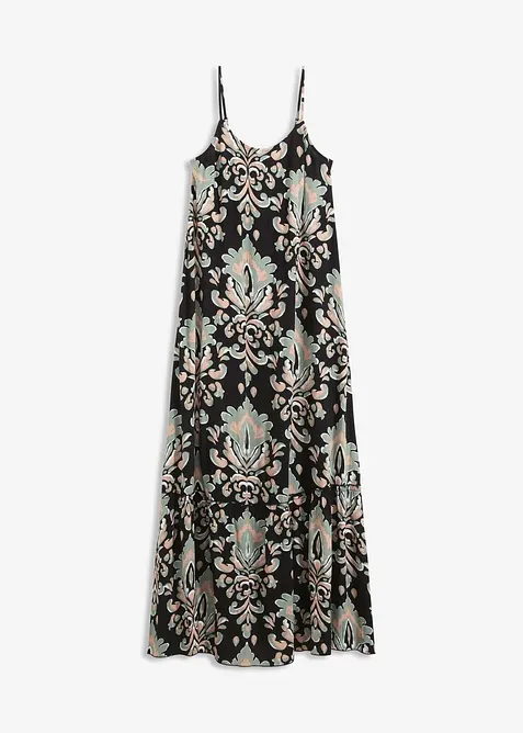 Šaty na ramínka, ze strukturované viskózy, bonprix