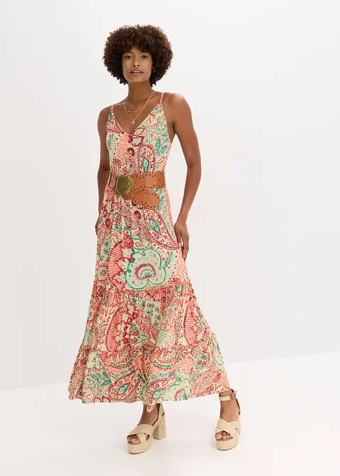 Žerzejové šaty na ramínka, z měkké viskózové směsi, bonprix