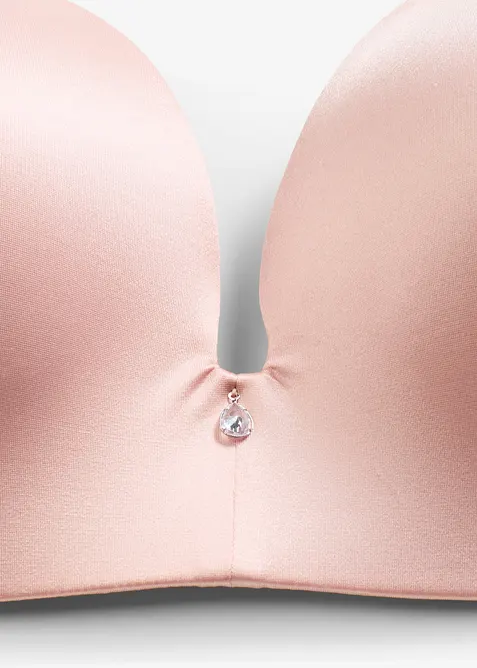 Vyztužená podprsenka bez kostic, z lesklého materiálu, bonprix