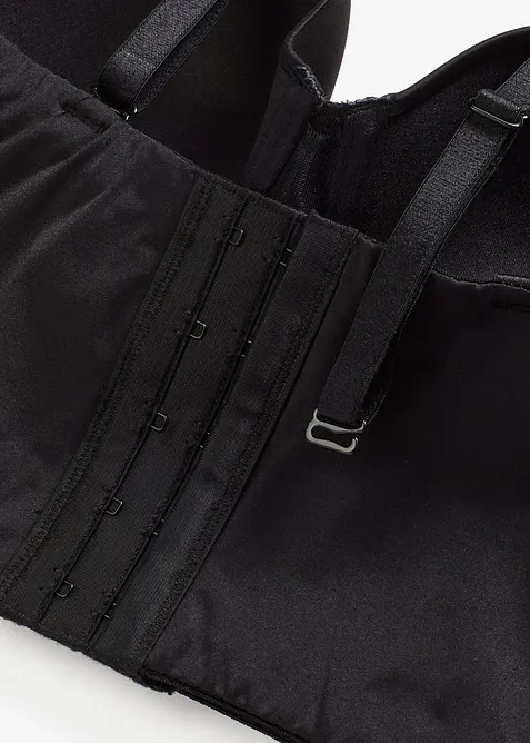 Vyztužený podprsenkový top s různými variantami nošení, lesklý efekt, bonprix