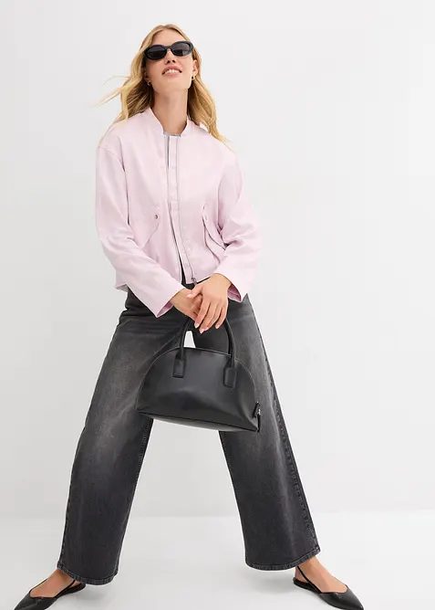 Měkký bluzon z lesklé viskózové směsi, bonprix