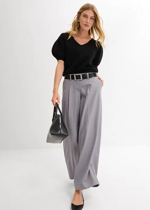 Kalhoty se záhyby v pase, bonprix