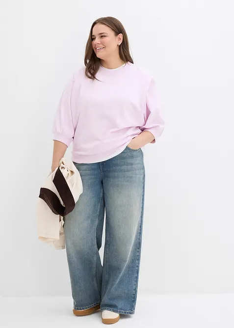 Oversize mikina z čist&eacute; bavlny, bonprix