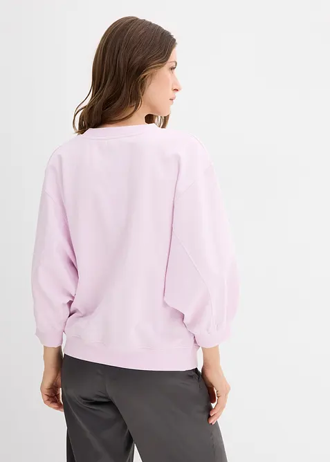 Oversize mikina z čisté bavlny, bonprix