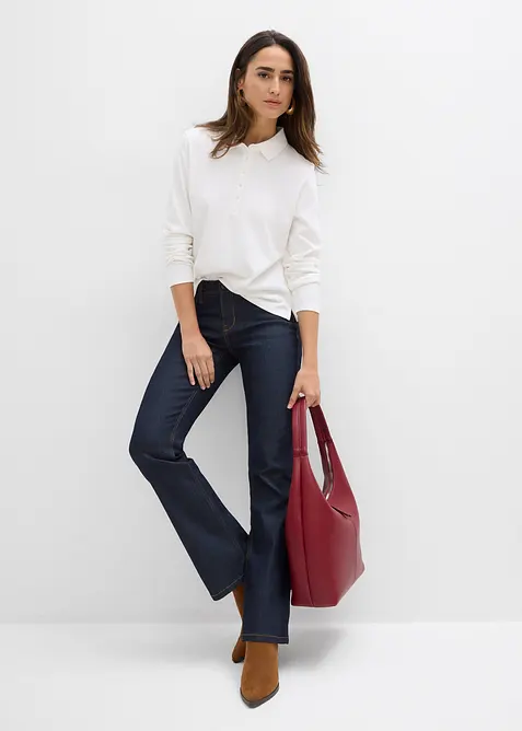 Triko polo z těžk&eacute; organick&eacute; bavlny, bonprix