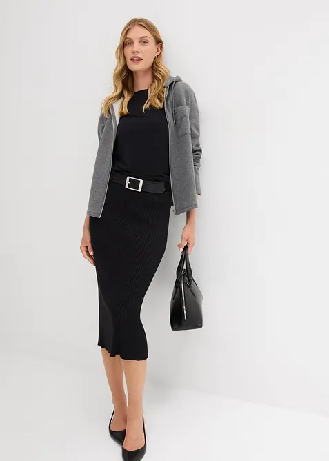 Propínací mikina s kapucí a recyklovaným polyesterem, bonprix