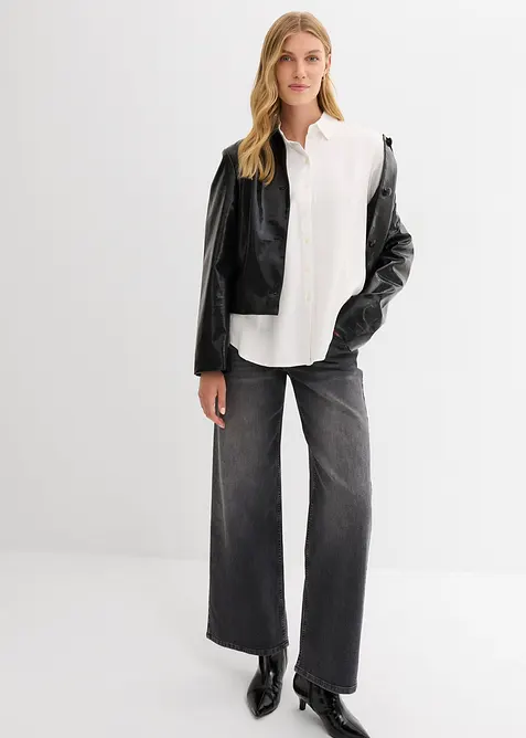 Košilová halenka z měkké viskózy, bonprix