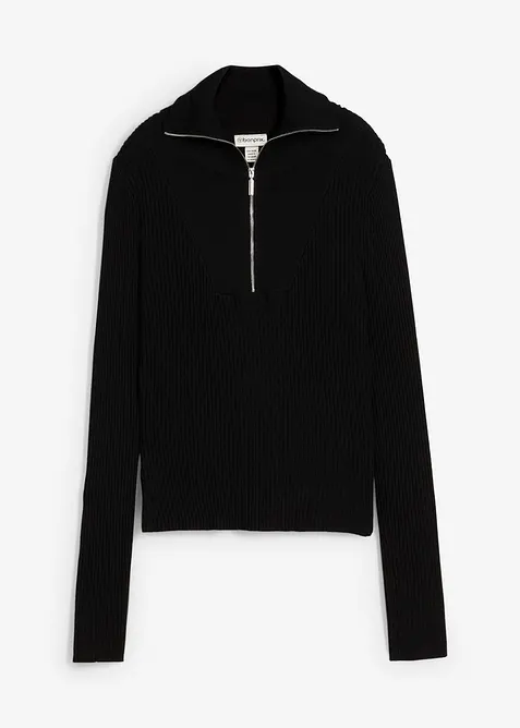 Žebrovan&eacute; triko z měkk&eacute; visk&oacute;zov&eacute; směsi, bonprix