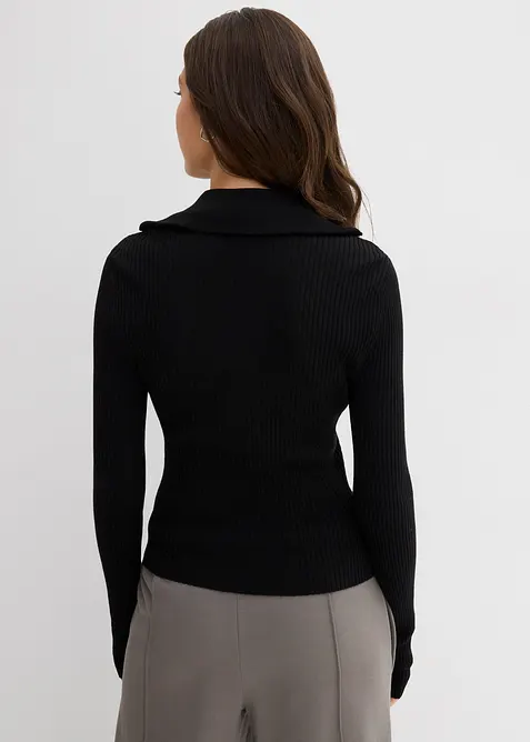 Žebrovan&eacute; triko z měkk&eacute; visk&oacute;zov&eacute; směsi, bonprix